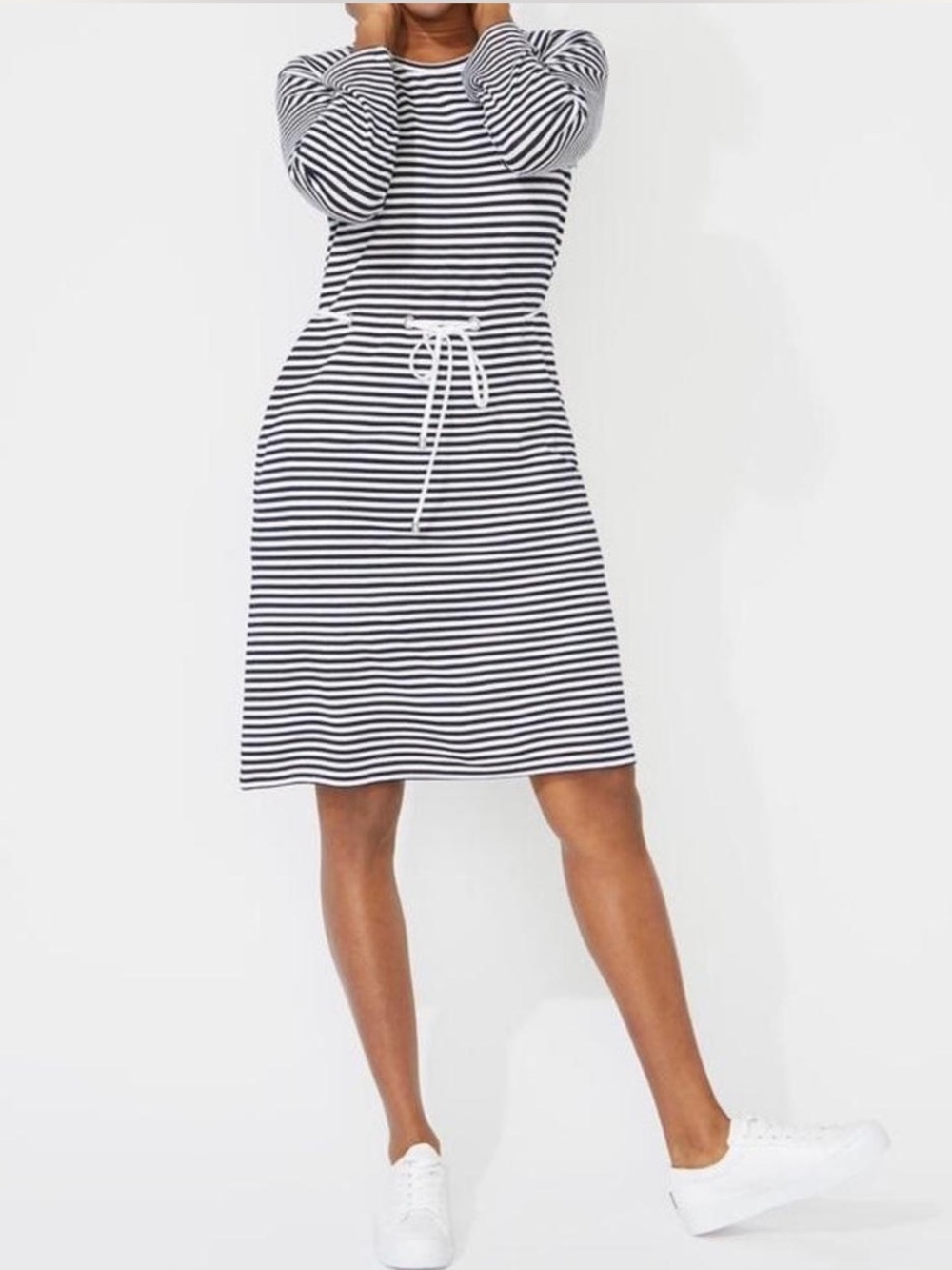 Nautica Striped Rope Tie Beach Dress | Size Medium